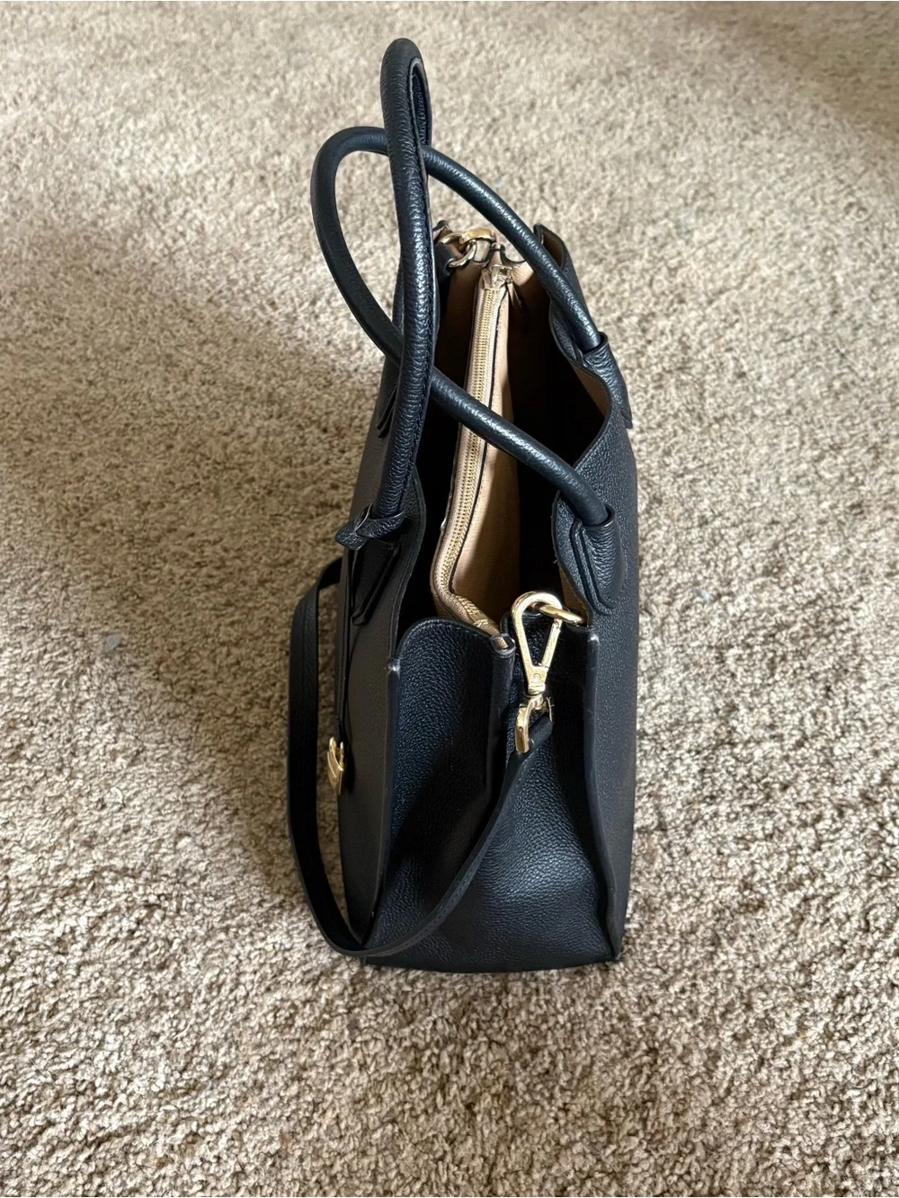 Michael Kors Mercer Large Black Pebbles Leather Tote bag